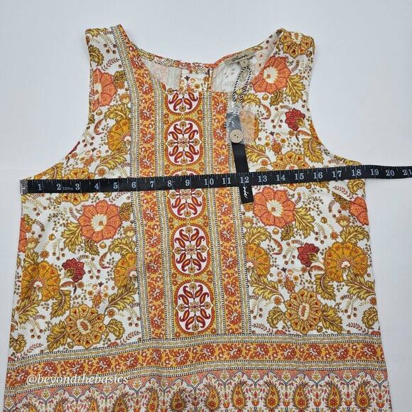 Soiree Women's Floral Paisley Print Sleeveless Button Back Top Size Small NWT - Picture 11 of 13